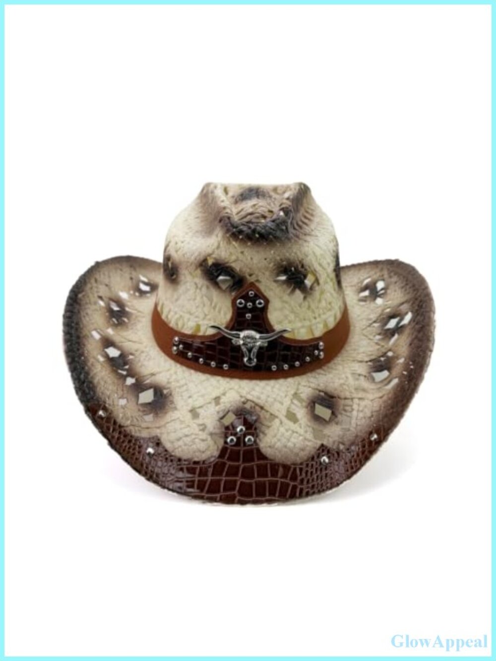Straw Cowgirl Hat Women Wide Brim Sun Beach Western